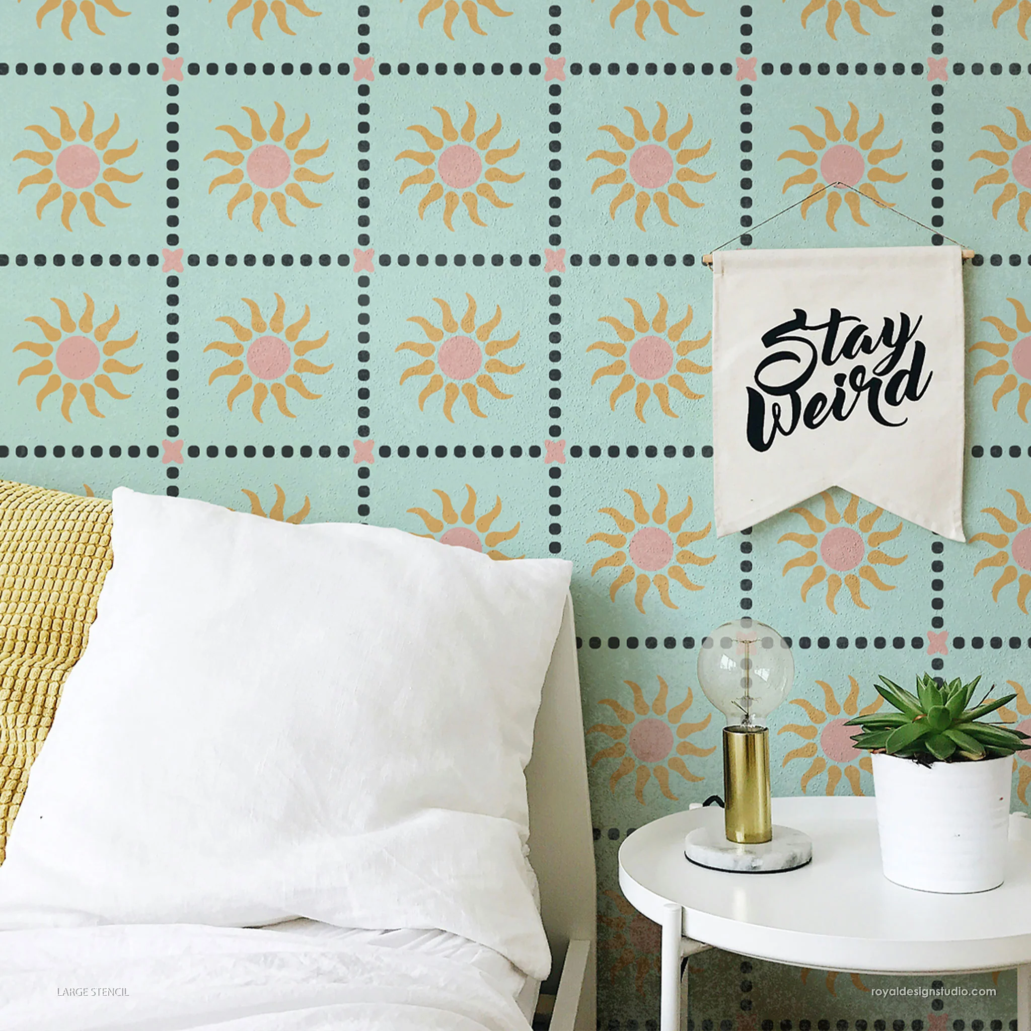 Retro Stars Tile Stencil - Image 5