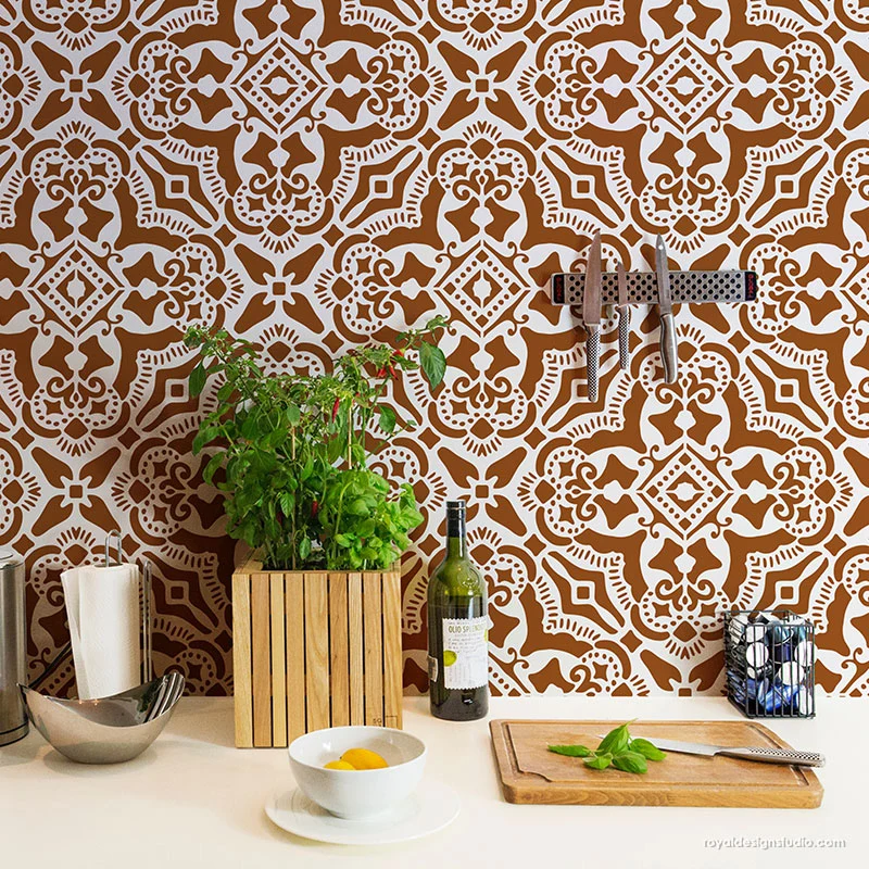 Rosa Tile Stencil - Image 3