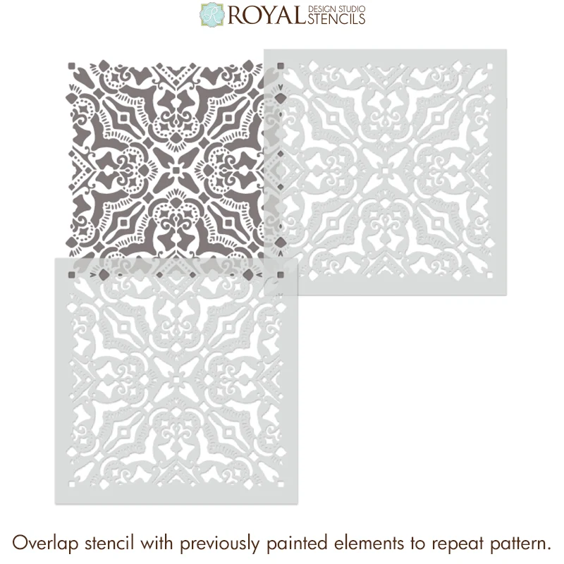 Rosa Tile Stencil - Image 5