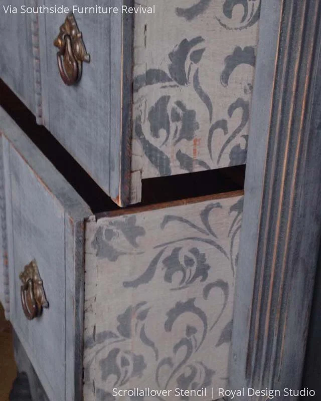 Scrollallover Furniture Stencil - Image 11