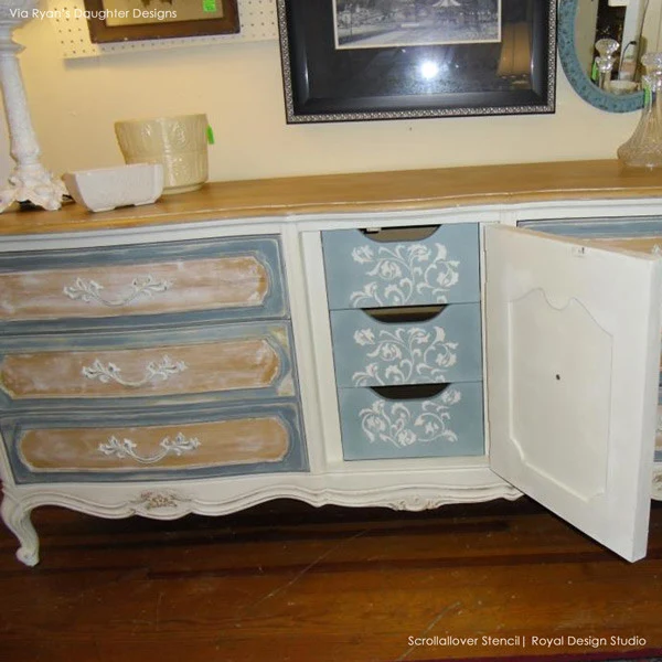 Scrollallover Furniture Stencil - Image 13