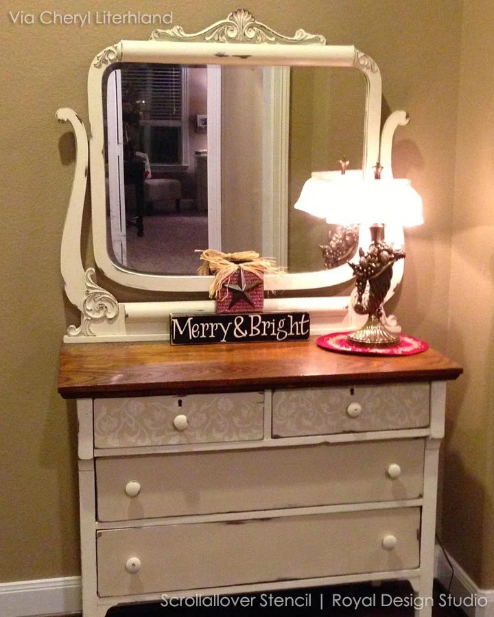 Scrollallover Furniture Stencil - Image 14