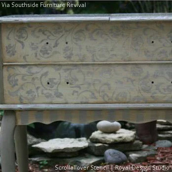 Scrollallover Furniture Stencil - Image 16