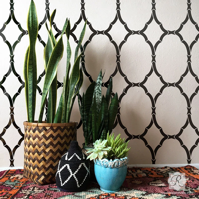 Secret Garden Trellis Wall Stencil - Image 2