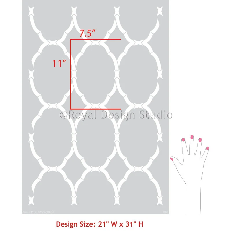 Secret Garden Trellis Wall Stencil - Image 3
