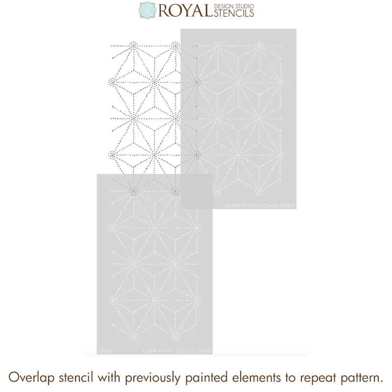 Shibori Japanese Furniture Stencil - Image 11