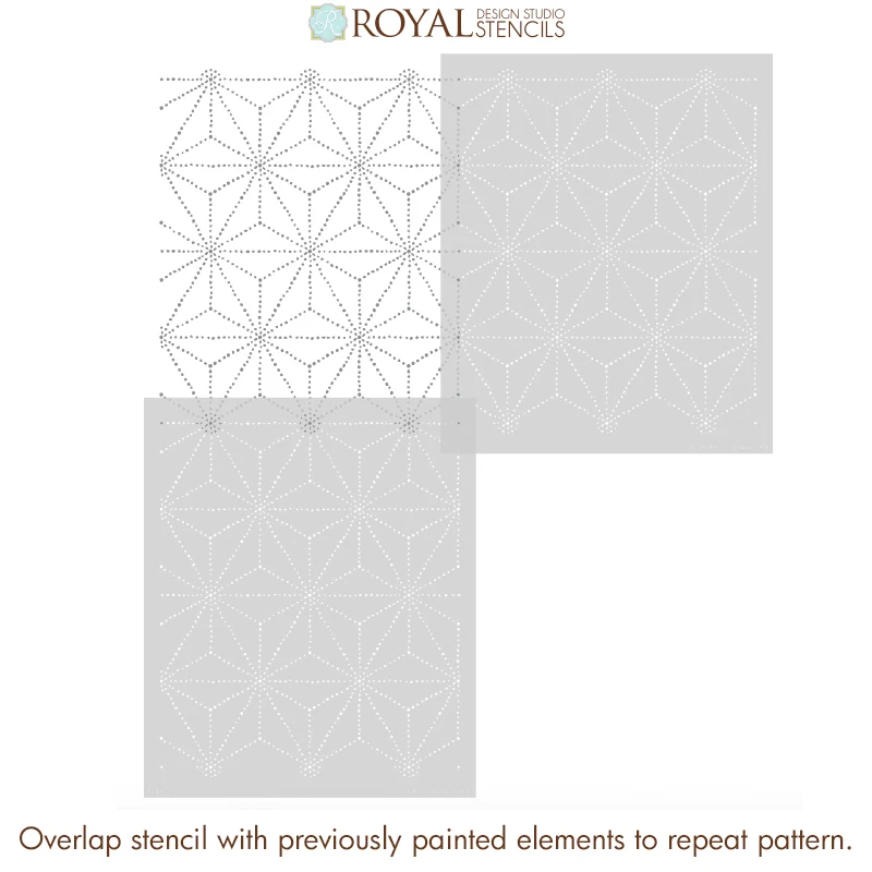 Shibori Japanese Wall Stencil - Image 14