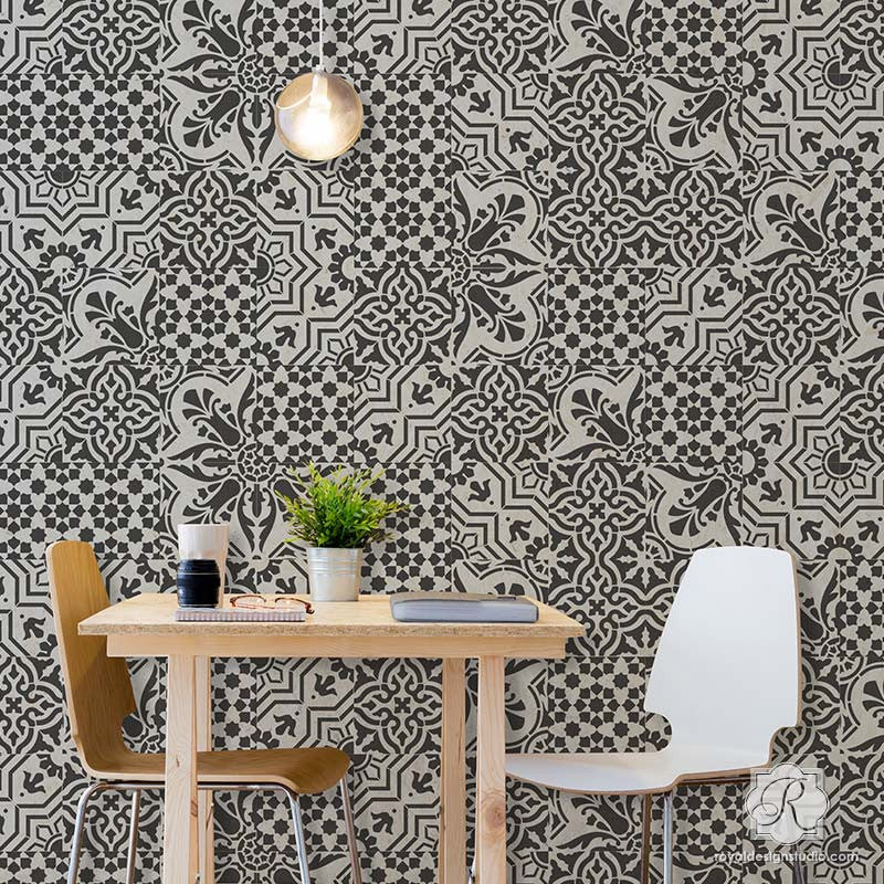 Spanish Tile Stencil Set - Image 2