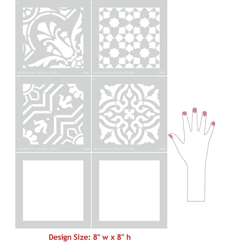 Spanish Tile Stencil Set - Image 22