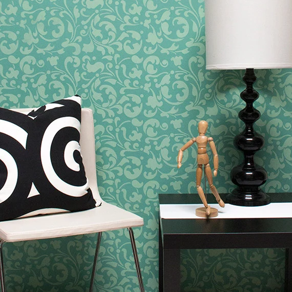 Sultan Swirl Wall Stencil