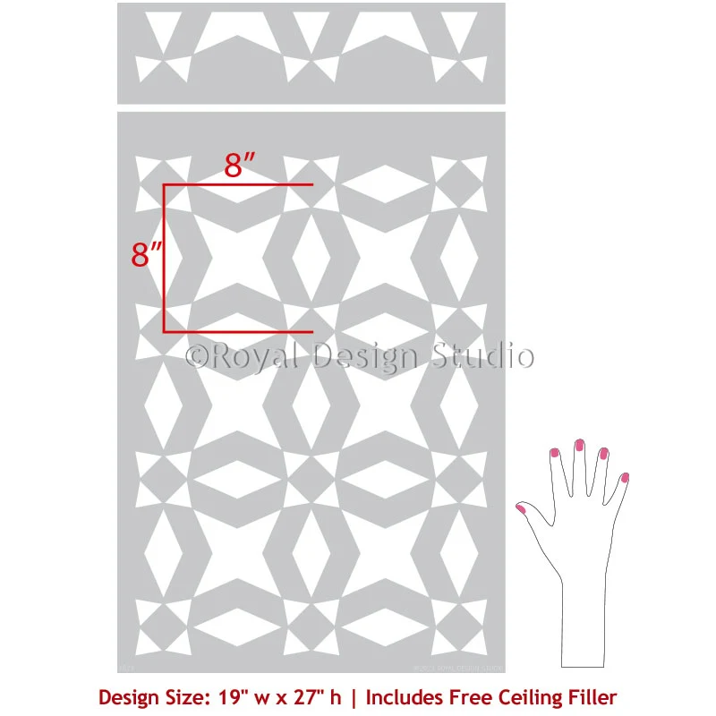 Sultana Tile Allover Stencil - Image 6
