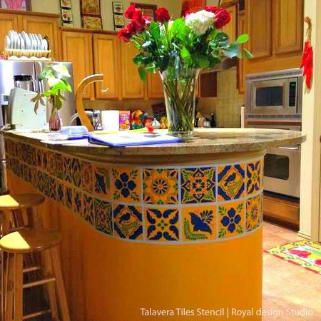 Talavera Tiles Wall & Furniture Stencils - Image 4