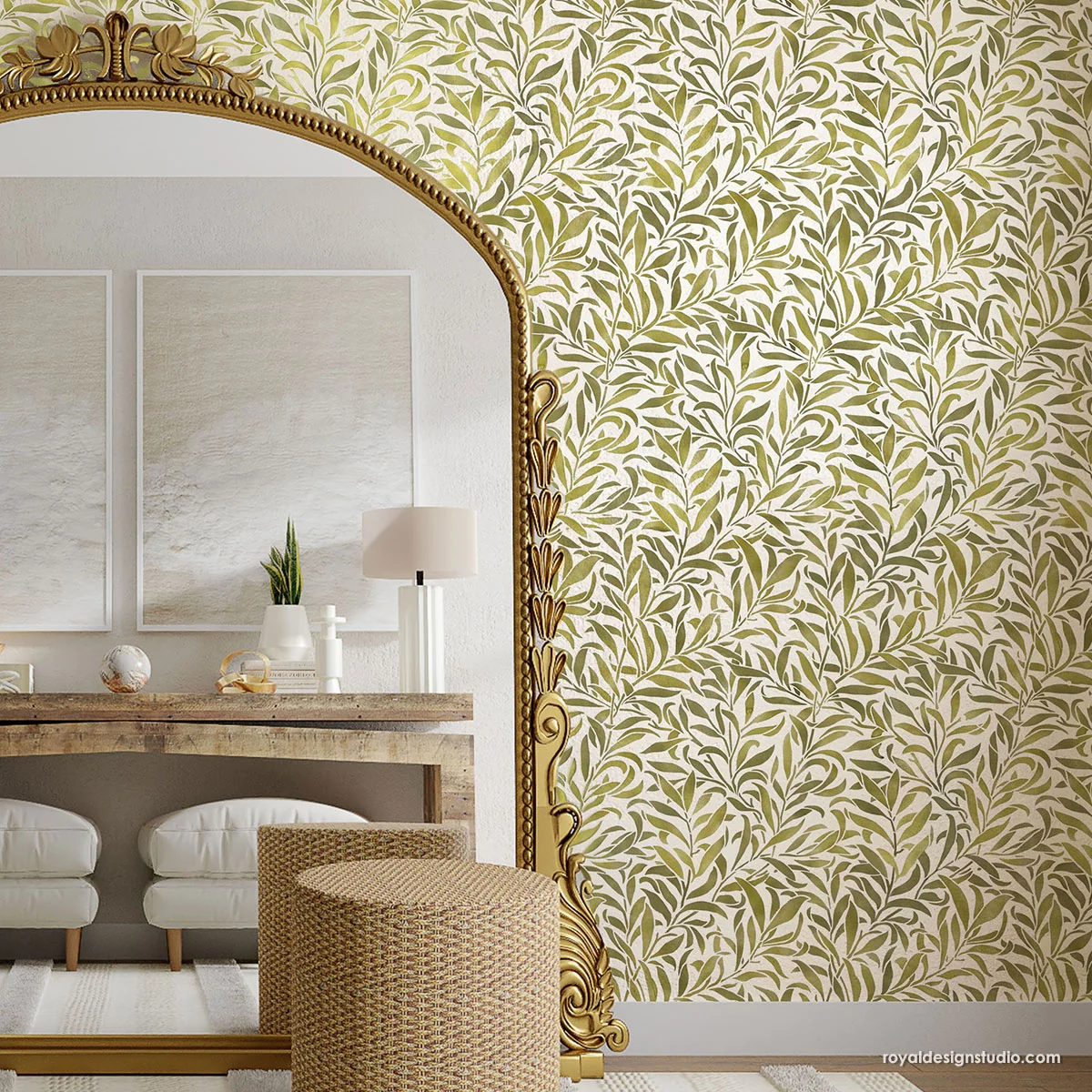 Thicket Leaves Wall Stencil - Image 10