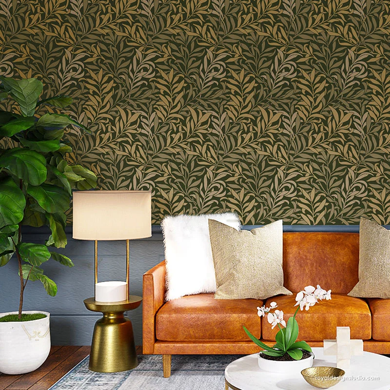 Thicket Leaves Wall Stencil - Image 15