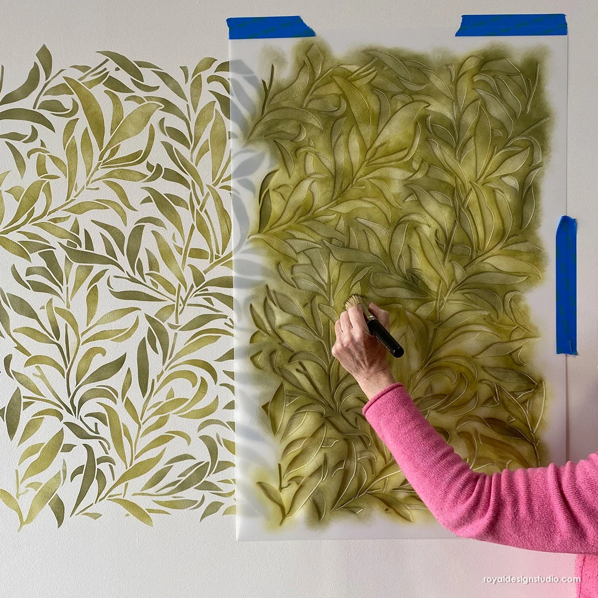 Thicket Leaves Wall Stencil - Image 3