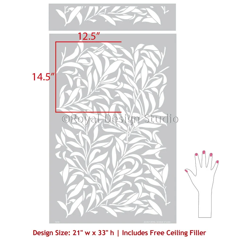 Thicket Leaves Wall Stencil - Image 5