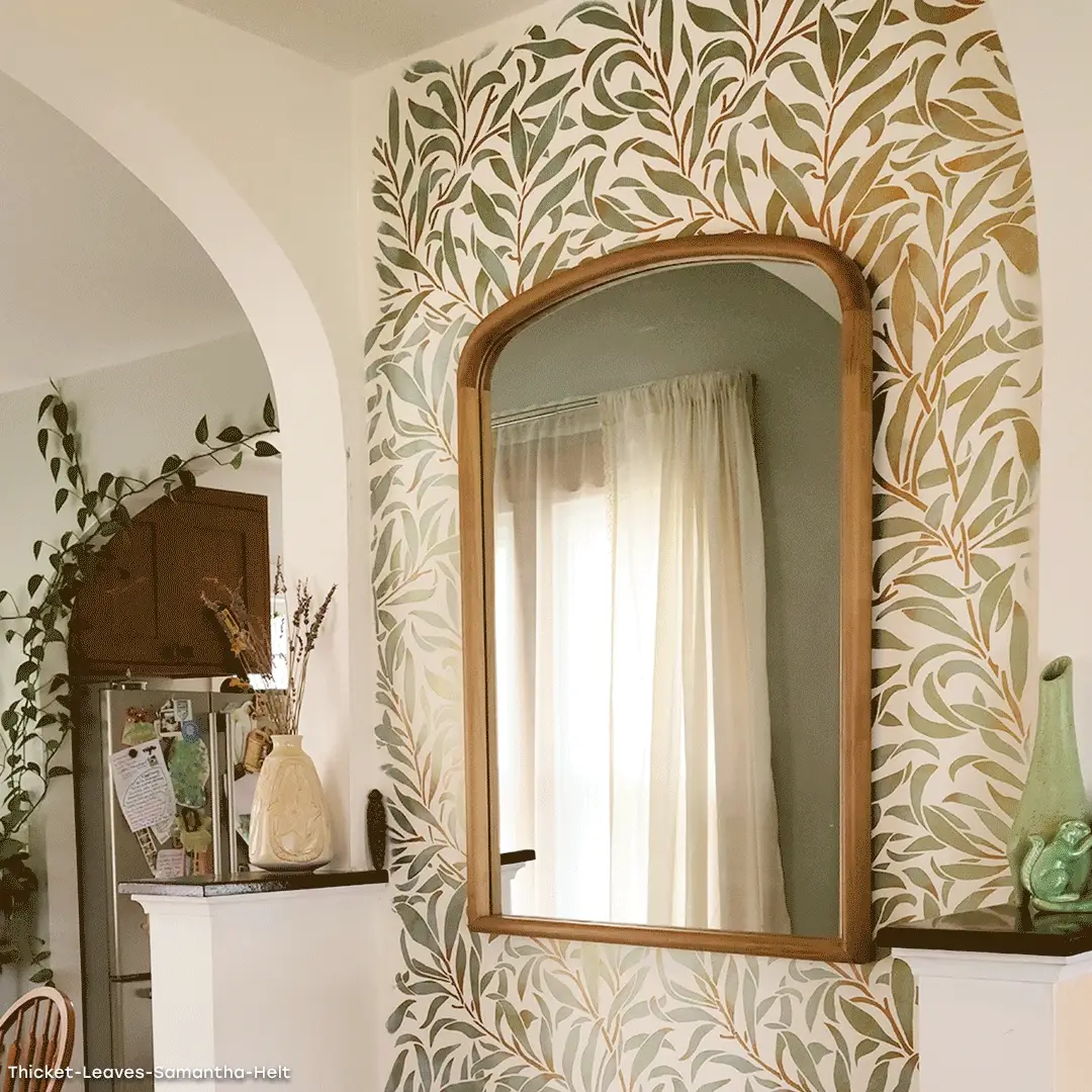 Thicket Leaves Wall Stencil - Image 6