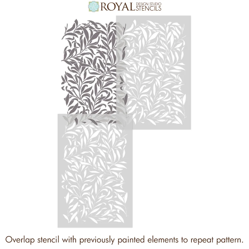 Thicket Leaves Wall Stencil - Image 9