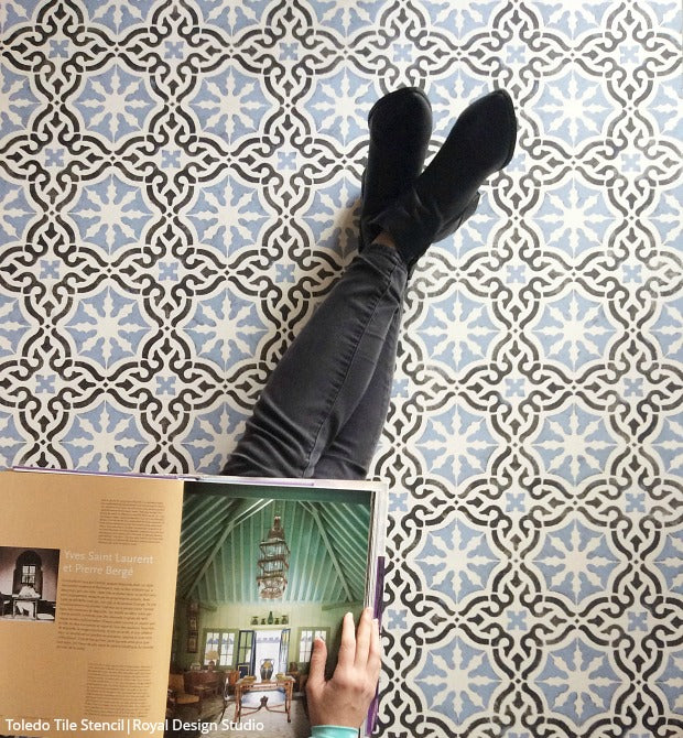 Toledo Tile Allover Stencil - Image 5