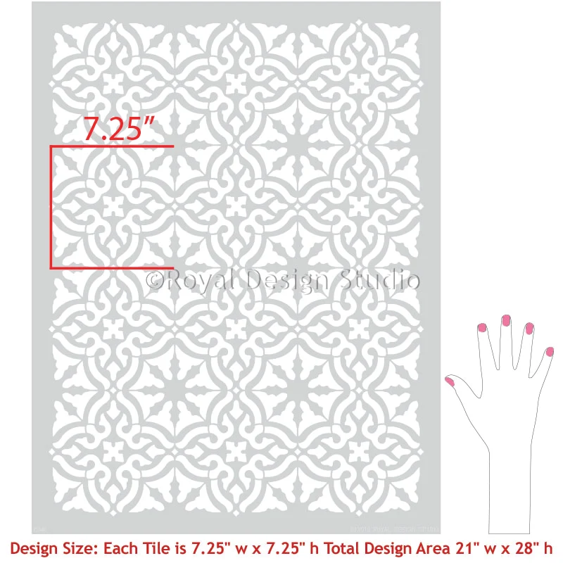 Toledo Tile Allover Stencil - Image 9