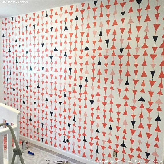 Triangulations Wall Stencil - Image 3