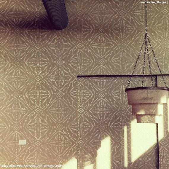 Tribal Batik Allover Wall Stencil - Image 13