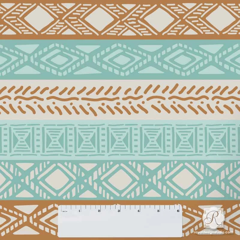 Tribal Border Craft Stencil Set - Image 2