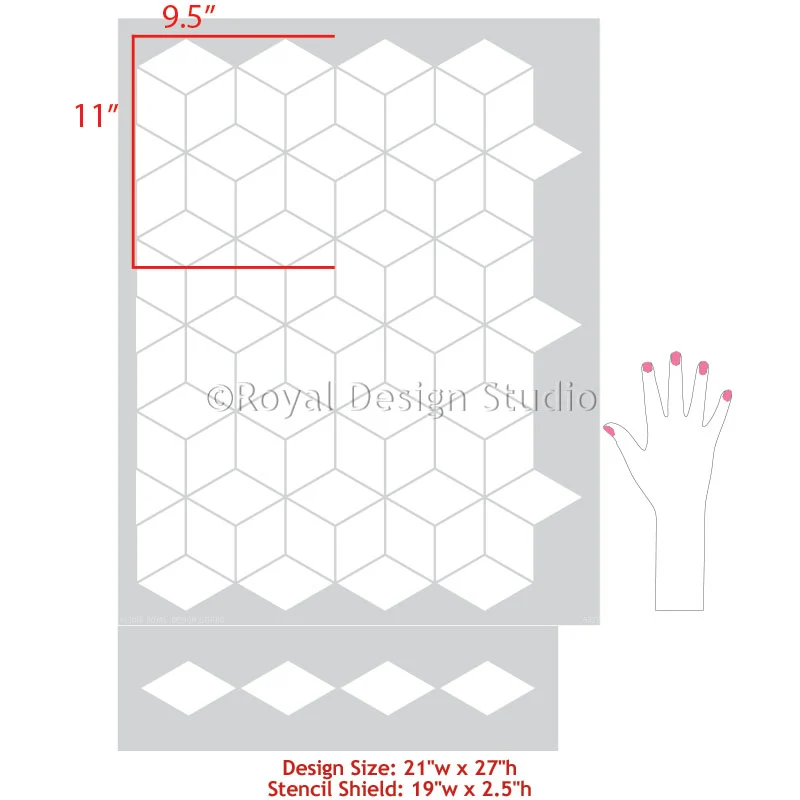 Tumbling Blocks Stencil - Image 5