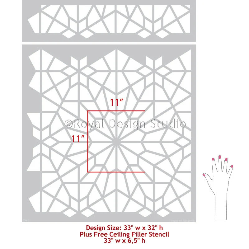 Upscaled Starry Moroccan Night Stencil - Image 4