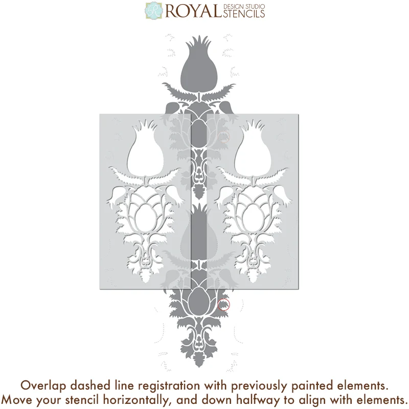Uzbek Suzani Wall Stencil - Image 10