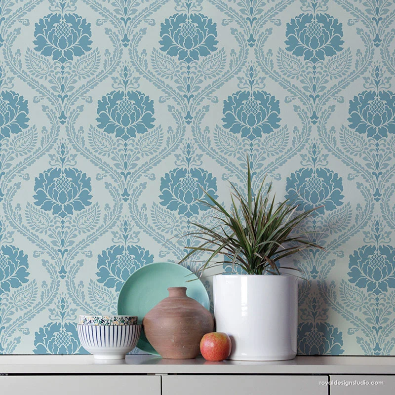 Windsor Damask Wall Stencil - Image 3