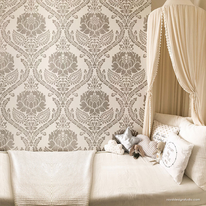 Windsor Damask Wall Stencil - Image 4