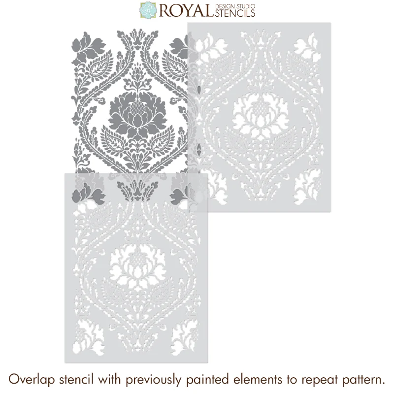 Windsor Damask Wall Stencil - Image 6