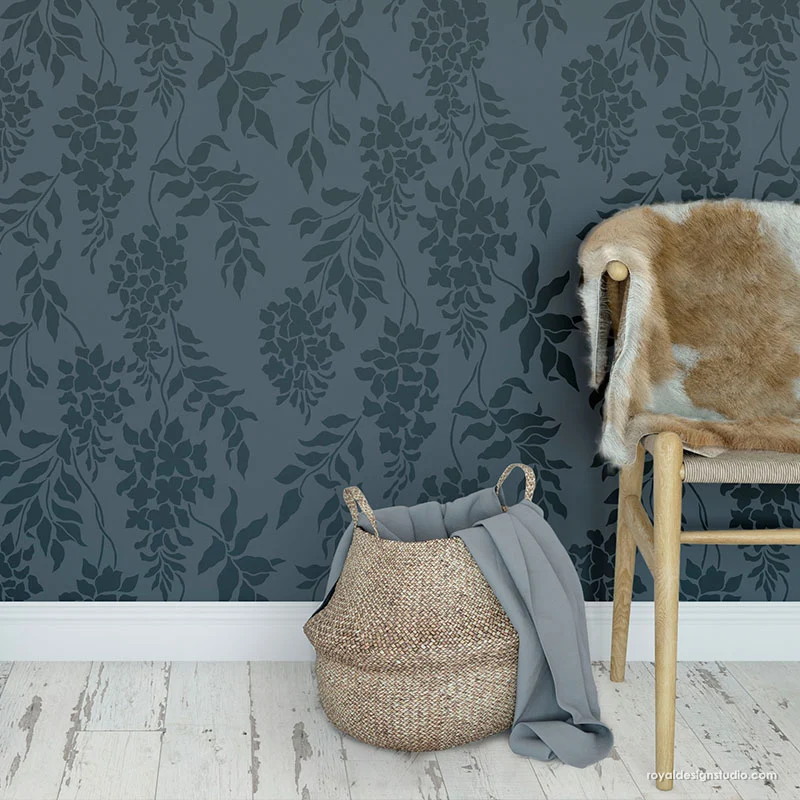 Wisteria Arbor Vine  Wall Stencil - Image 5