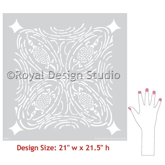 Yoruba African Wall Stencil - Image 4