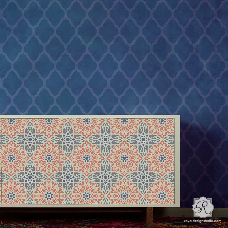 Zahara Moroccan Furniture Stencil - Image 3